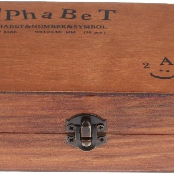 70 pcs Wooden Rubber Stamps Number and Alphabet Letter Wood Rubber Stamps Set Wo - Picture 7 of 8